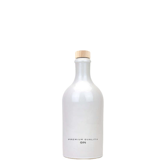 A Block Gin White Ceramic 50cl