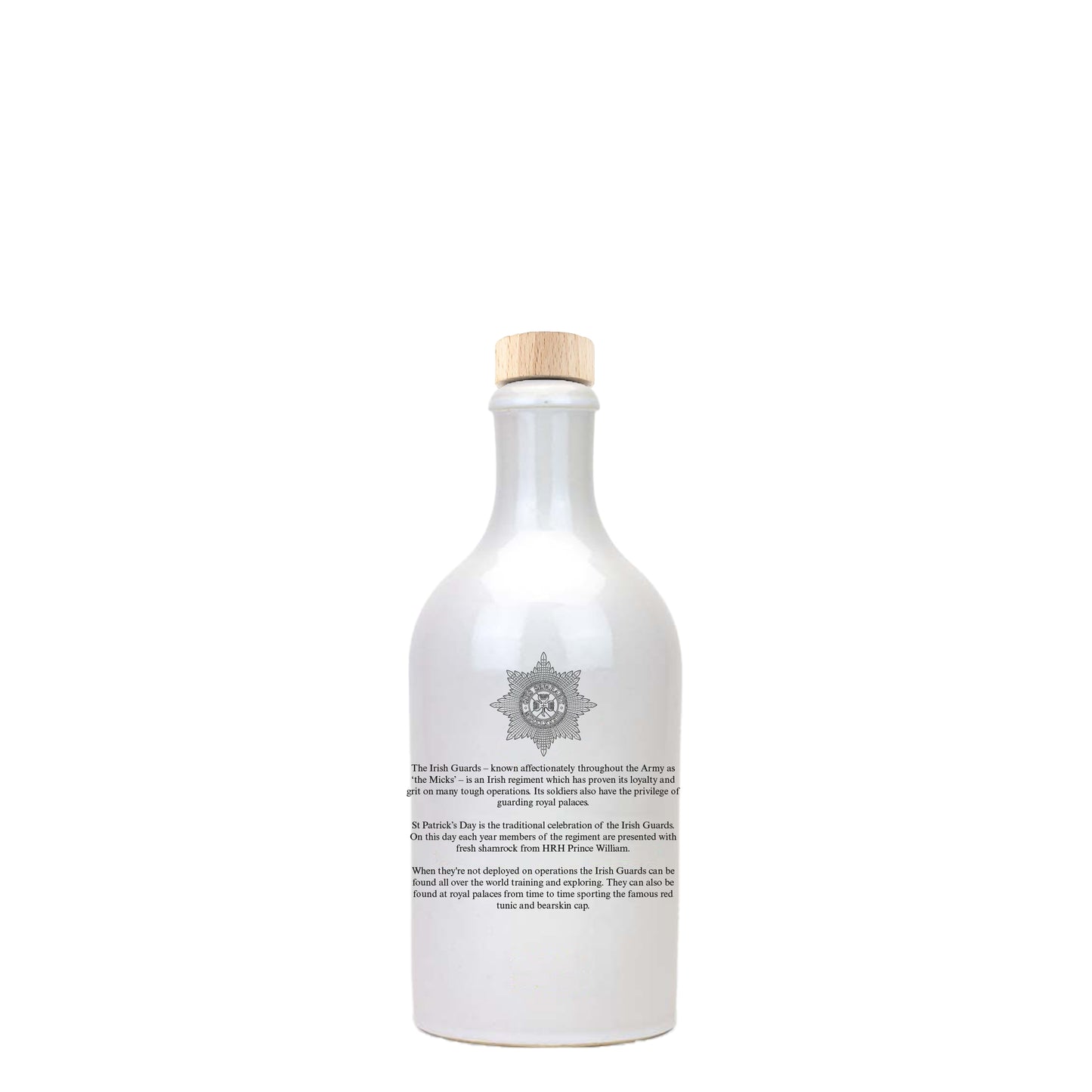 Irish Guards Gin White Ceramic 50cl