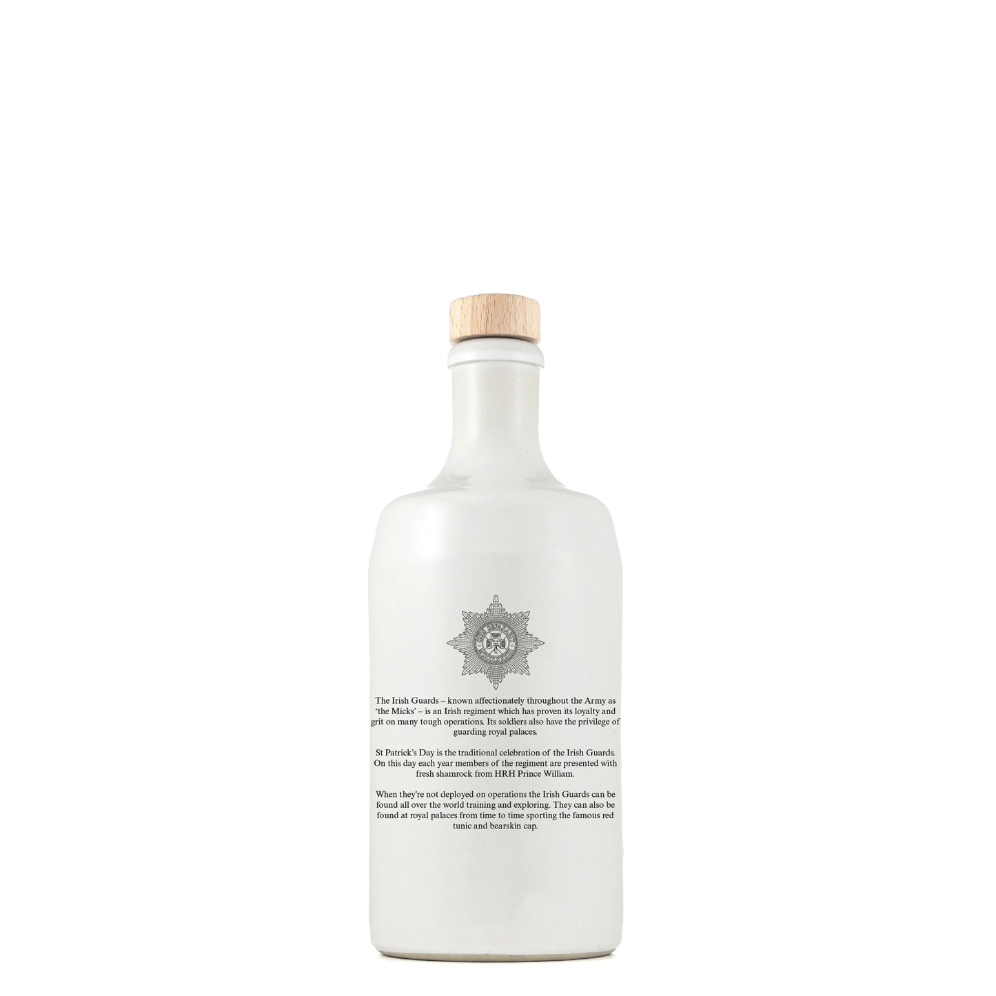 Irish Guards Vodka White Ceramic 70cl