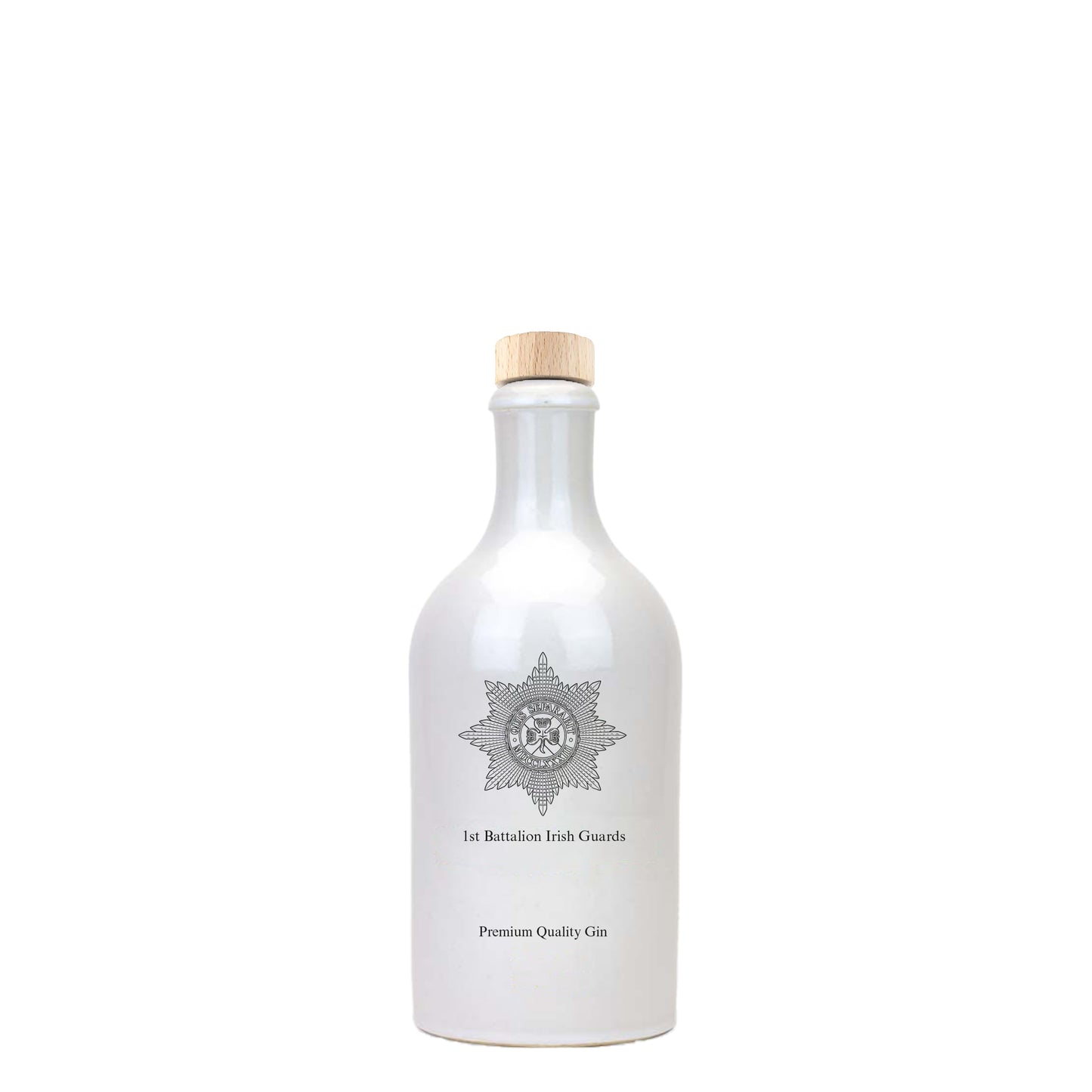 Irish Guards Gin White Ceramic 50cl